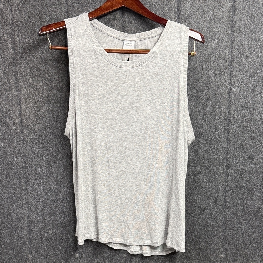 Athleta Light Gray Muscle Tee